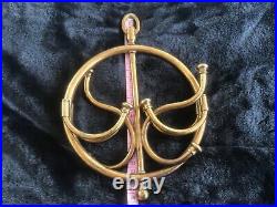 Antique Victorian Circular Brass Folding Hook Kite Mark COLLECTABLE Very Rare