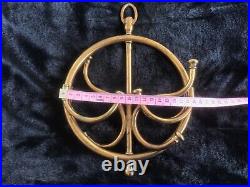 Antique Victorian Circular Brass Folding Hook Kite Mark COLLECTABLE Very Rare