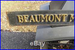 Antique Vintage Beaumont Medical Building Copper Brass Sign Plaque VERY RARE