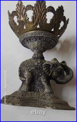 Antique Vintage Brass ASH TRAY Statue Period Handmade Very Old Rare Collectible