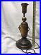 Antique-Vintage-Roseville-Pinecone-Lamp-17-Brass-VERY-RARE-Art-Pottery-Light-01-eeyg