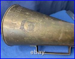 Antique Vintage Very Old Straits Steamship Co Brass Megaphone LifeBoat no. 4 Rare