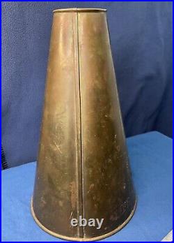 Antique Vintage Very Old Straits Steamship Co Brass Megaphone LifeBoat no. 4 Rare