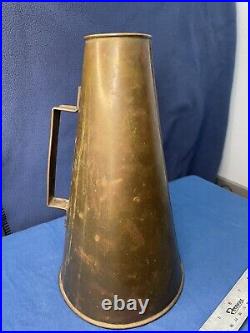 Antique Vintage Very Old Straits Steamship Co Brass Megaphone LifeBoat no. 4 Rare