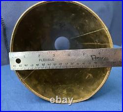 Antique Vintage Very Old Straits Steamship Co Brass Megaphone LifeBoat no. 4 Rare