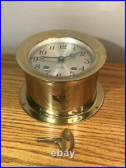 Antique Vtg Chelsea Ships Bell 5.5 Key Works Brass Original Sn#598125 Very-rare