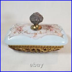 Antique Wave Crest Glass and Brass Ornate Paper Ink Blotter Very Rare Antique Wave Crest Glass and Brass Ornate Paper Ink Blotter Very Rare
