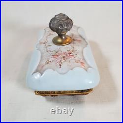 Antique Wave Crest Glass and Brass Ornate Paper Ink Blotter Very Rare