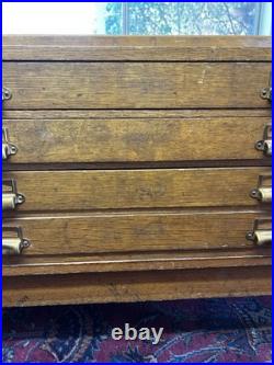 Antique Yawman & Erbe Dovetail Wood File Brass Hinge Rochester NY VERY RARE