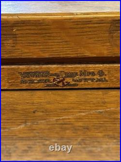 Antique Yawman & Erbe Dovetail Wood File Brass Hinge Rochester NY VERY RARE