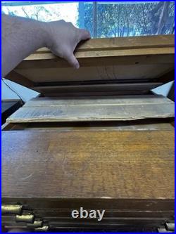 Antique Yawman & Erbe Dovetail Wood File Brass Hinge Rochester NY VERY RARE