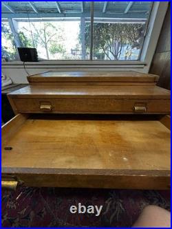 Antique Yawman & Erbe Dovetail Wood File Brass Hinge Rochester NY VERY RARE