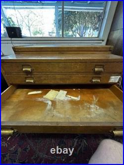 Antique Yawman & Erbe Dovetail Wood File Brass Hinge Rochester NY VERY RARE