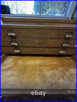 Antique Yawman & Erbe Dovetail Wood File Brass Hinge Rochester NY VERY RARE