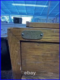 Antique Yawman & Erbe Dovetail Wood File Brass Hinge Rochester NY VERY RARE