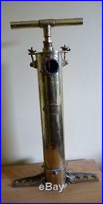 Antique brass fire fighting pump fire extinguisher Very rare