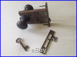 Antique c1865 VERY RARE J. B. Scammell & Co. Horizontal Mortice Lock Key Handles