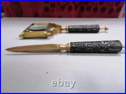 Antique magnifying glass and letter knife very rare top condition