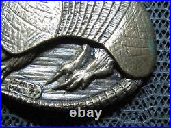 Armadillo Cut Out Brass Hippie Belt Buckle! Vintage! Very Rare! Jack Hall! 1977