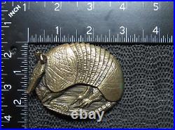 Armadillo Cut Out Brass Hippie Belt Buckle! Vintage! Very Rare! Jack Hall! 1977