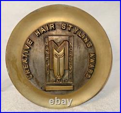 Art Deco Mansfield Beauty Academy Hair Styling Award brass 12 large VERY RARE