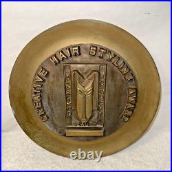 Art Deco Mansfield Beauty Academy Hair Styling Award brass 12 large VERY RARE
