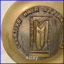 Art Deco Mansfield Beauty Academy Hair Styling Award brass 12 large VERY RARE