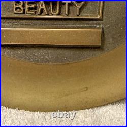 Art Deco Mansfield Beauty Academy Hair Styling Award brass 12 large VERY RARE