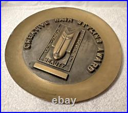 Art Deco Mansfield Beauty Academy Hair Styling Award brass 12 large VERY RARE
