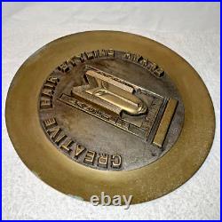 Art Deco Mansfield Beauty Academy Hair Styling Award brass 12 large VERY RARE