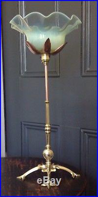 Arts & crafts nouveau Was Benson Very Rare Table Lamp Lampe Light Signed