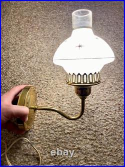 Atomic Starburst Glass & Brass Wall Lamp Very Rare/Scarce Tested & Working