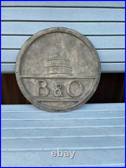 B&O bronze/brass herald plate 1920-1930s Locomotive Badge VERY RARE