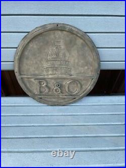 B&O bronze/brass herald plate 1920-1930s Locomotive Badge VERY RARE