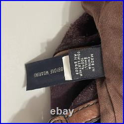 BANANA REPUBLIC Hobo MED Satchel Bag Purple Suede Braided Handle EUC Very RARE