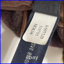 BANANA REPUBLIC Hobo MED Satchel Bag Purple Suede Braided Handle EUC Very RARE