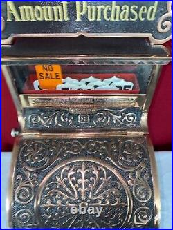 BEAUTIFUL VERY RARE OLD ORIG Sm MDL No 12 Brass Nat'l Candy Stolre Cash Register