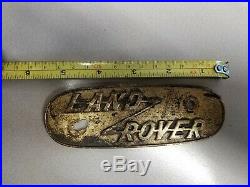 BRASS Land Rover Series 1 One Original 80 Badge Grille or Tub Rear VERY RARE