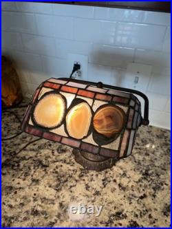 Bankers lamp antique geode and very rare and unique