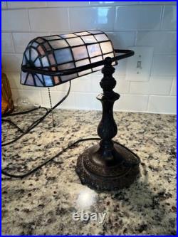 Bankers lamp antique geode and very rare and unique