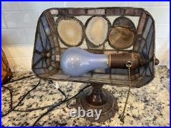Bankers lamp antique geode and very rare and unique