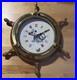 Bey-Berk-Nautical-Disney-Mickey-Mouse-Quartz-Clock-VERY-RARE-HTF-Brass-Vintage-01-wie