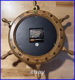 Bey-Berk Nautical Disney Mickey Mouse Quartz Clock VERY RARE HTF! Brass Vintage