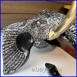 Big Heavy Brass Elephant Head Hand Painted RARE Sculpture Very Heavy