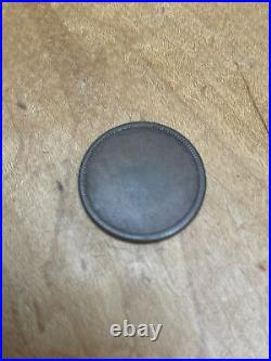 Blank Brass 25c token No Date With UNUSUAL Rim Edge Detail VERY RARE & VALUABLE