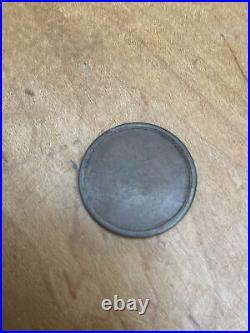 Blank Brass 25c token No Date With UNUSUAL Rim Edge Detail VERY RARE & VALUABLE