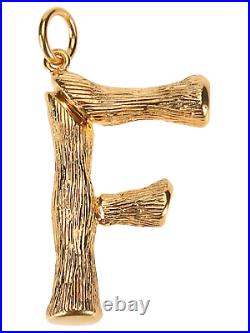 Bnwt Celine Alphabet Gold Brass Large F Letter Pendant Very Rare Sold Out