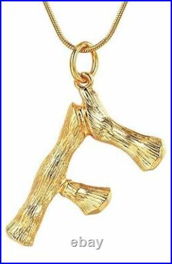 Bnwt Celine Alphabet Gold Brass Large F Letter Pendant Very Rare Sold Out