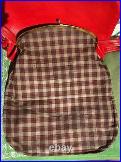 Bonnie Cashin Carry COACH RED 1960's Fold Over Kisslock Shoulder Bag (VERY RARE)