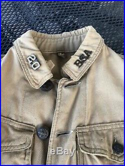 Boy Scout BSA Original Shirt Smock With Patches And Brass Very Rare Uniform Old